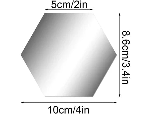 Hexagon Mirror Wall Stickers - Buynowpakistan